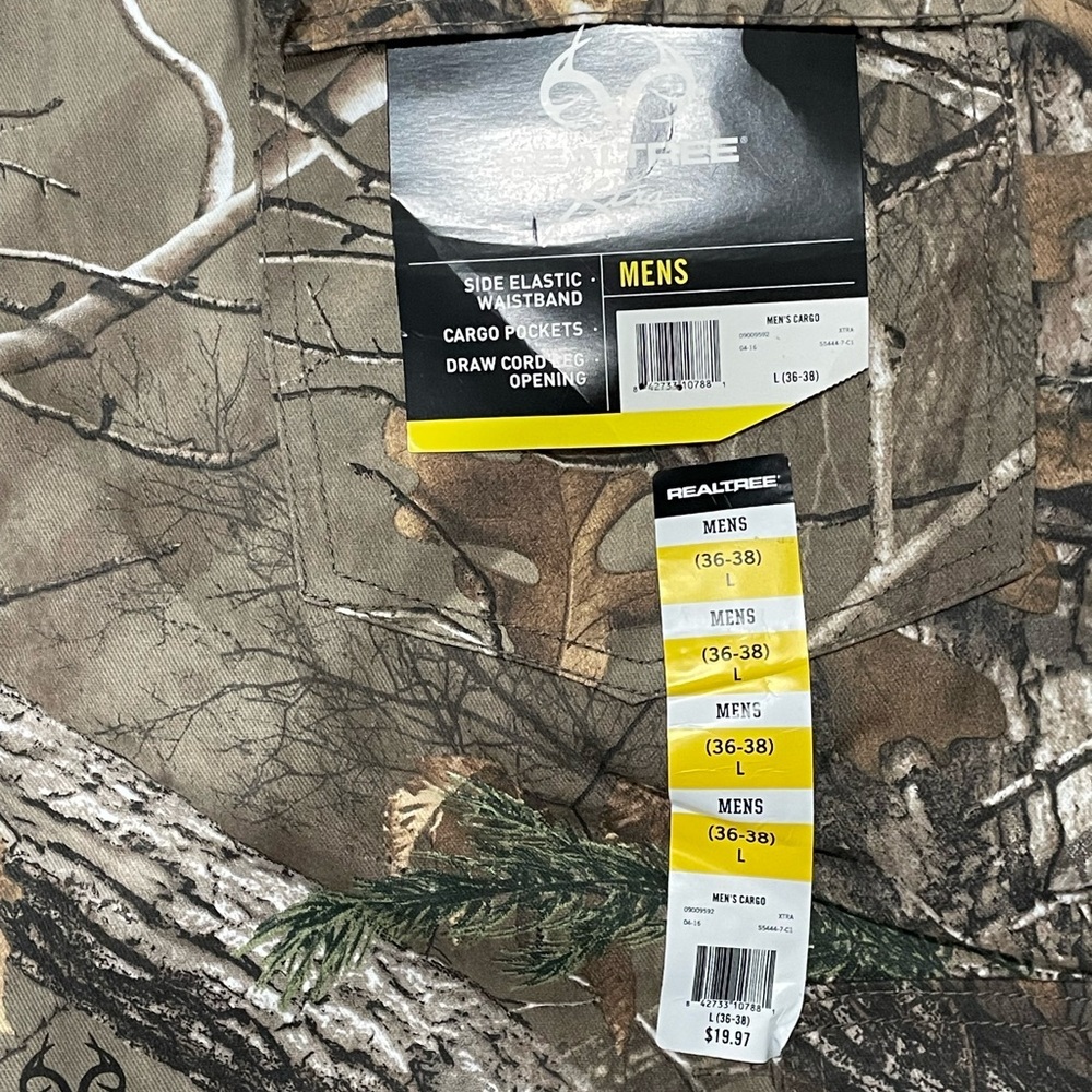 Real Tree Xtra Men’s Camouflage Cargo Pants L (36-38) NWT - Picture 5 of 5